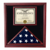 Flag Display Cases with Certificate Holder