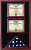 2 Documents Flag Display Cases