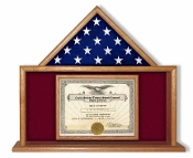 USMC Flag and Certificate Case, marine Corps Flag and Certificate Display Case