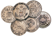 Service medallions compliment any of our flag cases, display cases and most of our pedestals. They can also be used to decorate an urn or any item with a smooth flat surface.