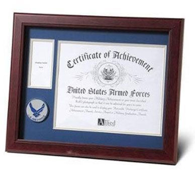 Aim High Air Force Medallion Certificate and Medal frame