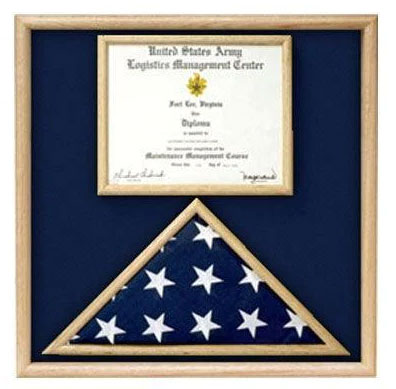 Flag and certificate Combination Box - Flag / Certificate Display,Flag and Certificate Display Case